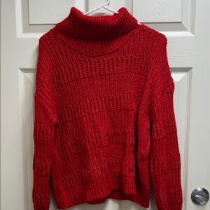 Cozy Red Turtleneck Sweater